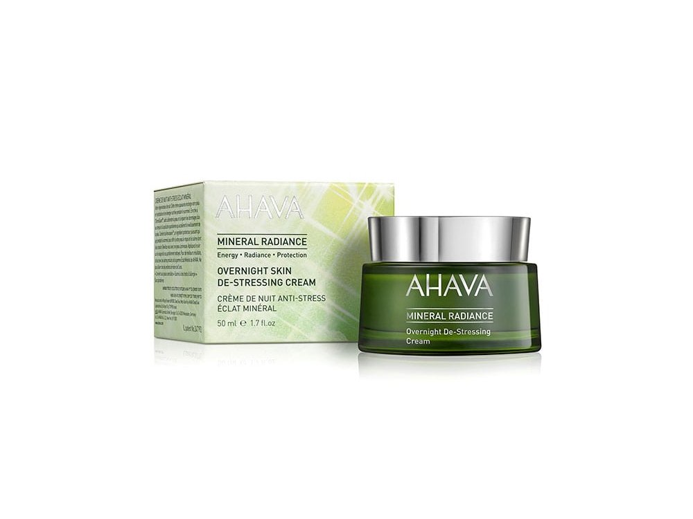 Ahava Mineral Radiance Overnight De-Stressing Cream, Θρεπτική Κρέμα Νυχτας, 50ml