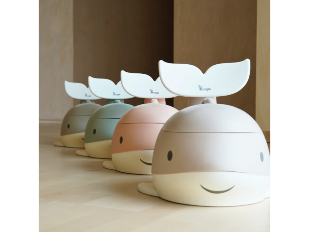 Bo Jungle: Εκπαιδευτικό γιογιό με καπάκι δελφίνι & κάθισμα- 2 σε 1-Nougat, 1τμχ