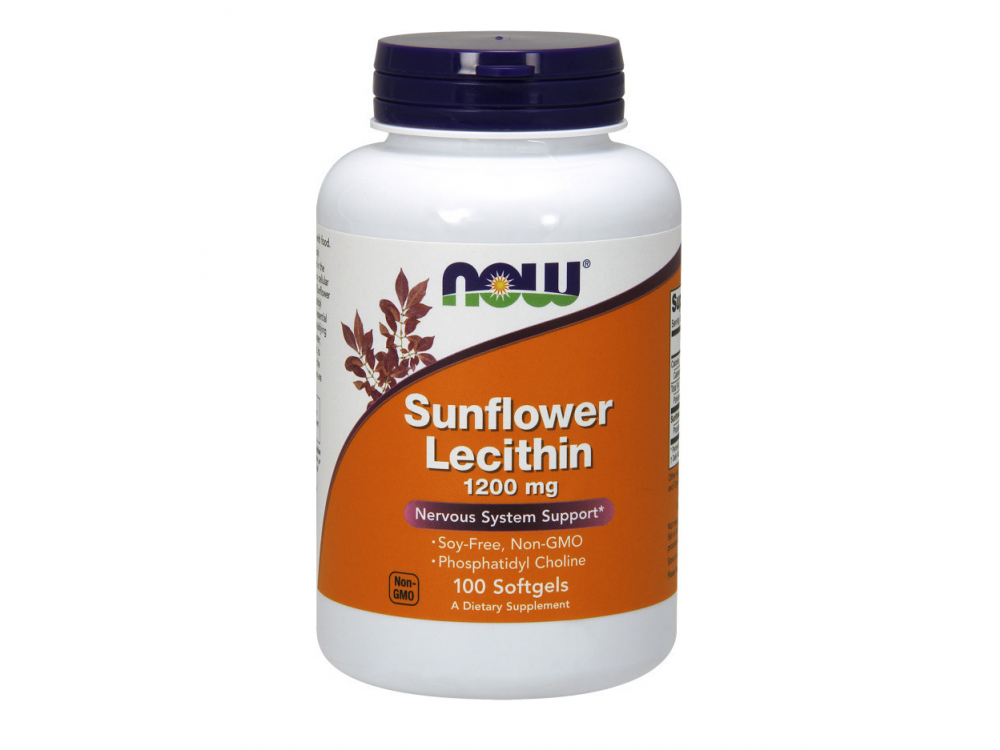 Now Lecithin Sunflower 1200mg Soy-Free, 100softgels