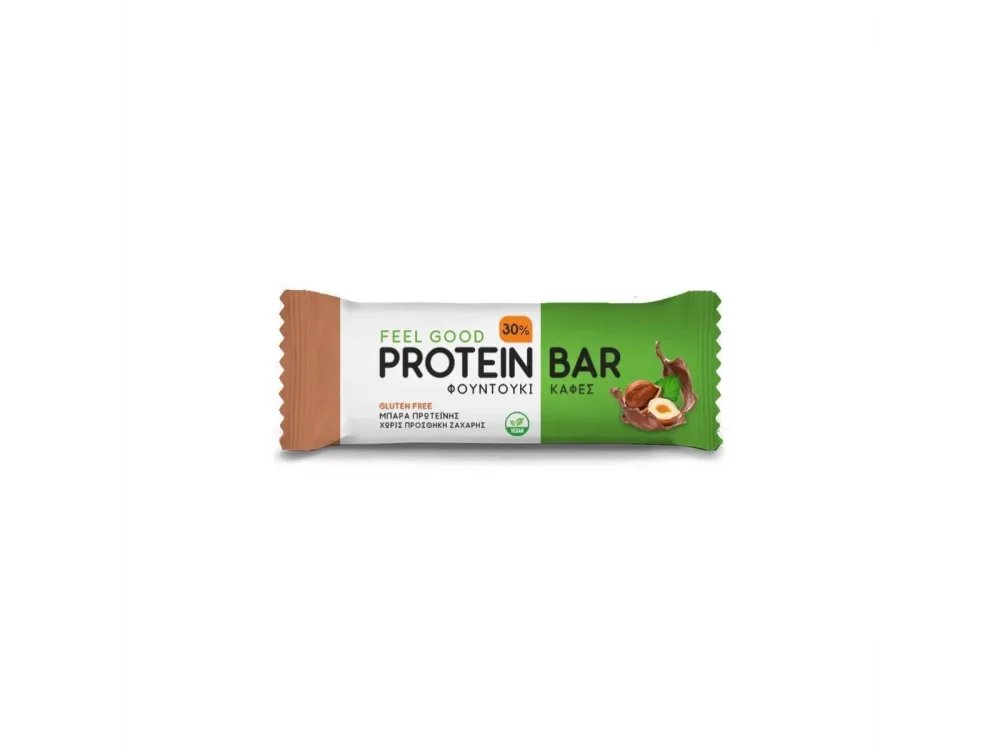 Feel Good Coffee Hazelnut Protein Bar, Πρωτεϊνική Μπάρα Φουντούκι Καφές 60gr