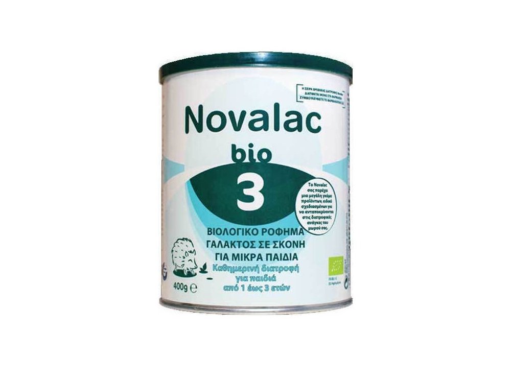 Novalac Bio 3 Βιολογικό Ρόφημα Γάλακτος σε Σκόνη για Μικρά Παιδιά από 1 ως 3 ετών, 400gr
