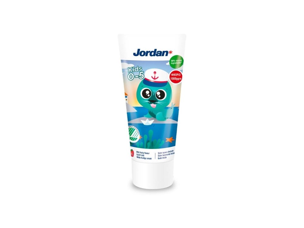 Jordan Kids Toothpaste 1000 ppm Παιδική Οδοντόκρεμα 0-5Y, 50ml