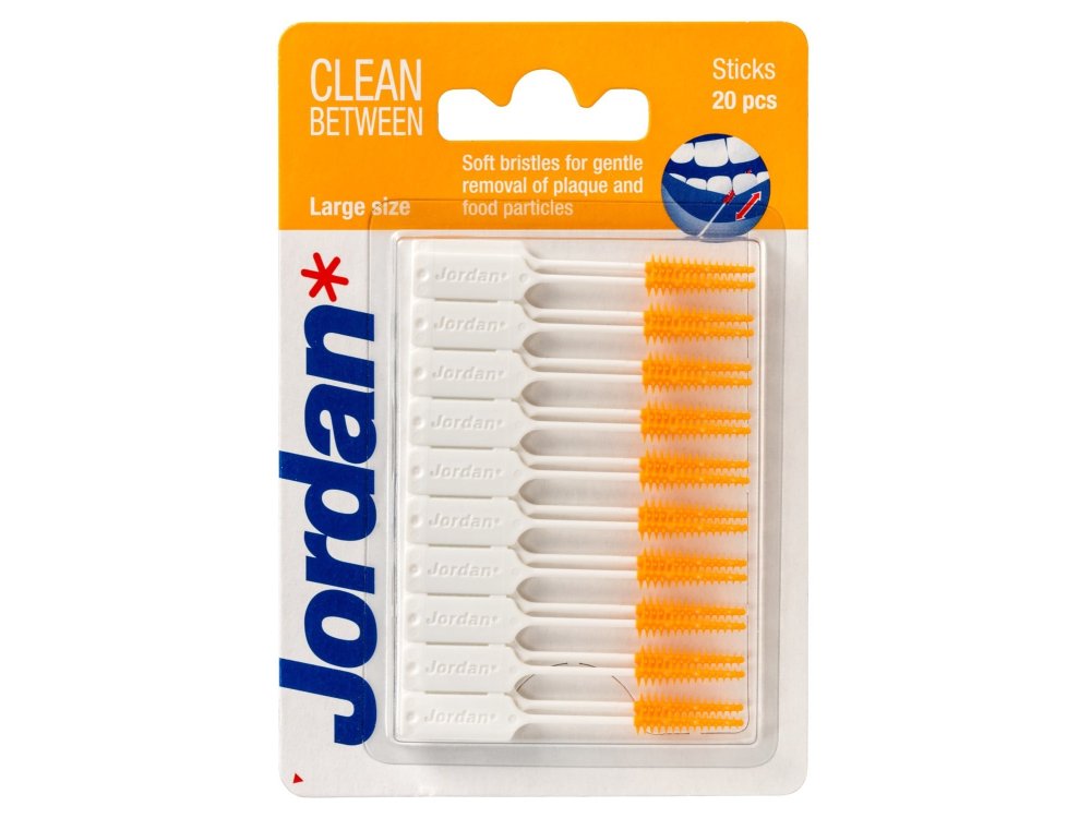 Jordan Clean Between Sticks Large, Μεσοδόντια Βουρτσάκια, 20τμχ