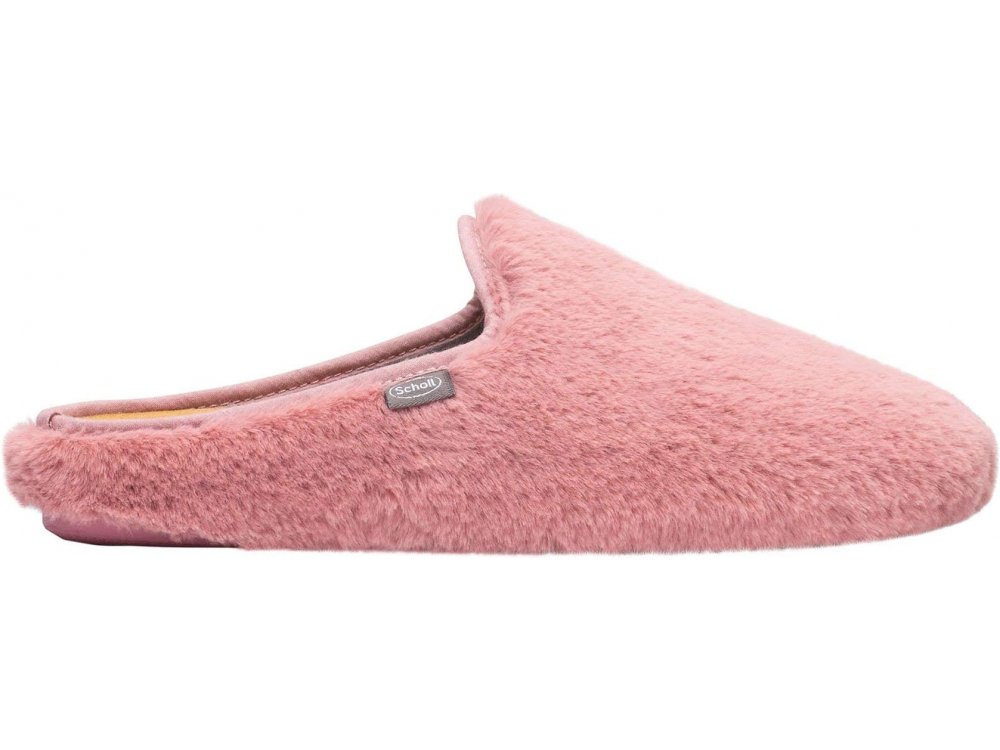 Scholl Maddy Χειμερινές Γυναικείες Παντόφλες με Συνθετική Γούνα Ρόζ Χρώμα, No37