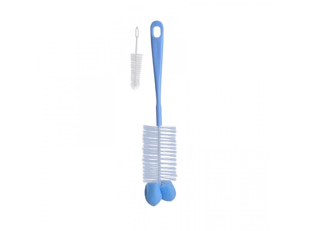 BabyOno Brush Bottlle, Σετ βούρτσα με βουρτσάκι και σφουγγαράκι για μπουκάλια και θηλές, 1τμχ