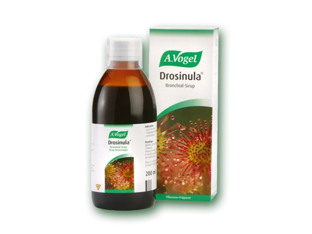 A. Vogel Drosinula Φυτικό Σιρόπι από Βλαστούς Δροσέρας, Κισσού & Άγριου Ελάτου για τον Έντονο & Βαθύ Βήχα για Ενήλικες & Παιδιά από 6 Ετών+, 100ml