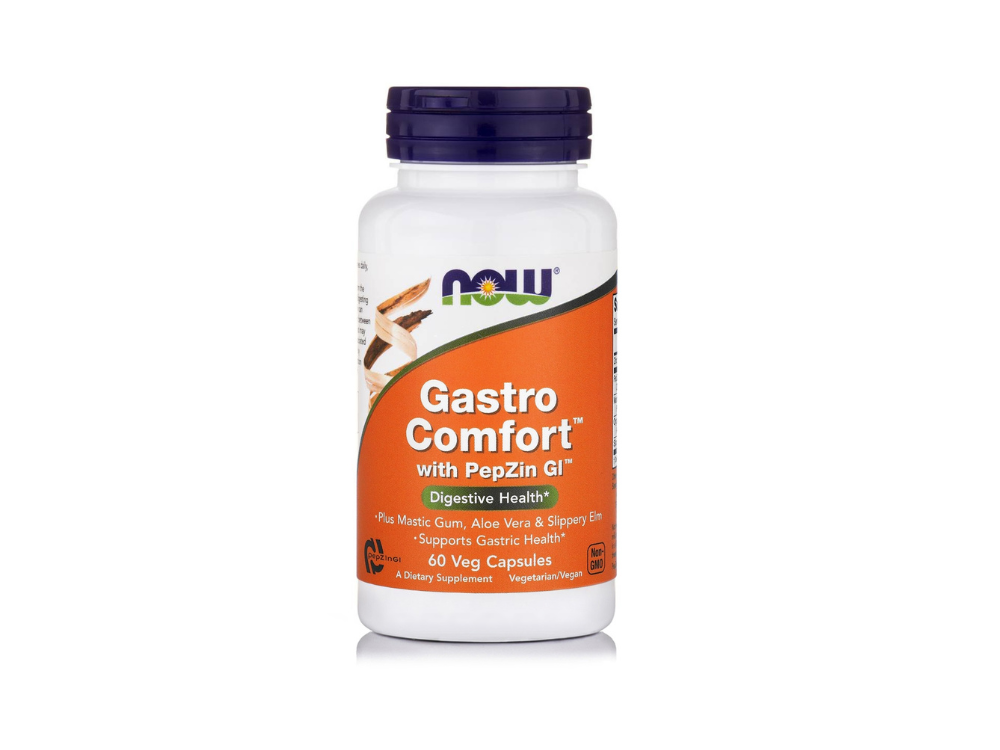 Now Foods Gastro Comfort With Pepzin Gi, Συμπλήρωμα διατροφής για να υποστηρίζει την υγιή εσωτερική στοιβάδα του στομάχου, 60veg.caps