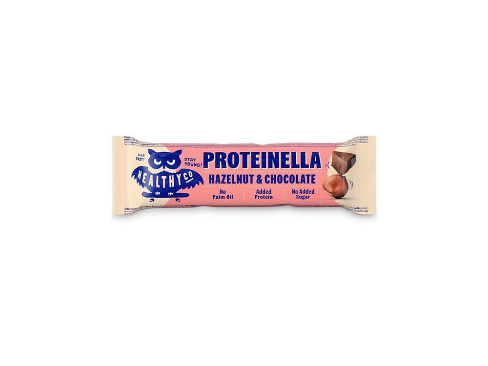 HealthyCo Proteinella Hazelnut & Chocolate Bar Χωρίς Προσθήκη Ζάχαρης, 35gr