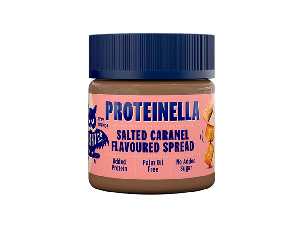 HealthyCo Proteinella Salted Caramel Άλειμμα Αλατισμένης Καραμέλας με Έξτρα Πρωτεΐνη Χωρίς Προσθήκη Ζάχαρης, 400gr