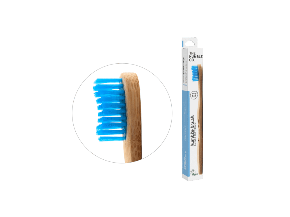 The Humble Co, Adult Brush Blue, Οικολογικη Οδοντοβουρτσα Ενηλικων, Medium Μπλε, 1τμχ