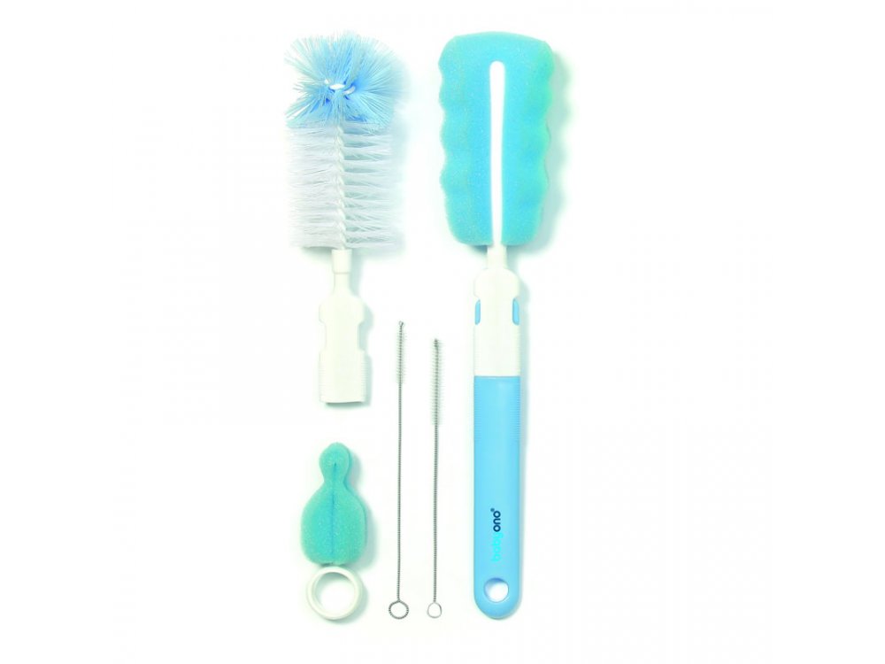BabyOno Set Of Brushes, Βούρτσα για μπουκάλια και θηλές, Μπλέ