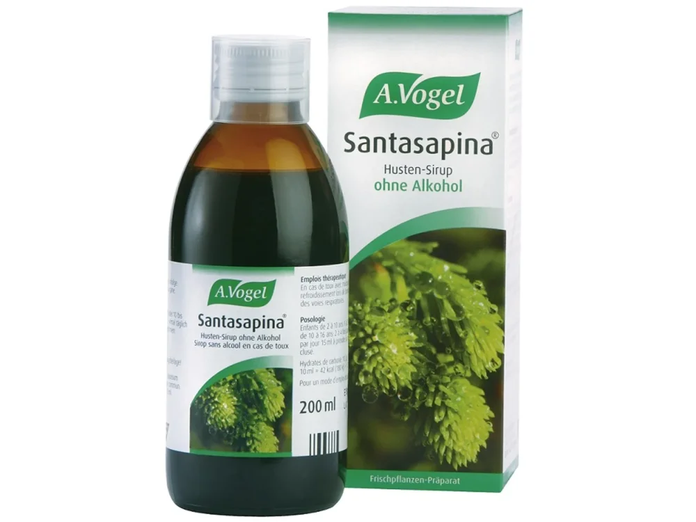 A. Vogel Santasapina Φυτικό Σιρόπι Άγριου Ελάτου για τον Ερεθισμένο Λαιμό, το Βήχα & την Ρινική Συμφόρηση - Ενήλικες & Παιδιά, 200ml