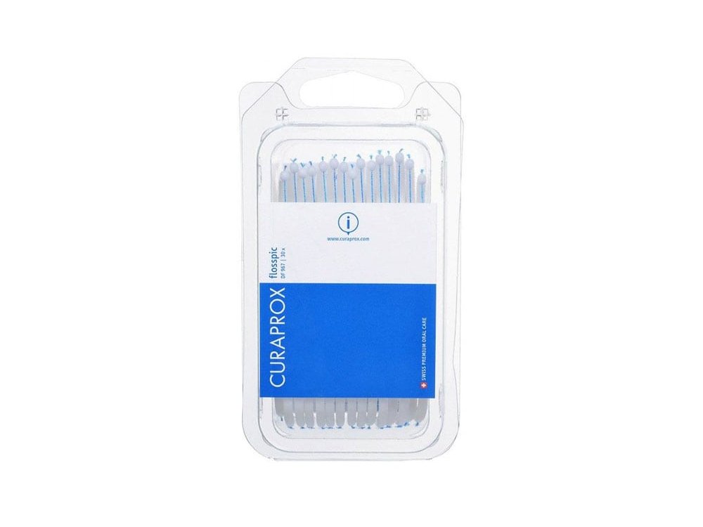 Curaprox Flosspic DF 967, Οδοντικό νήμα και οδοντογλυφίδα σε ενα, 30τμχ