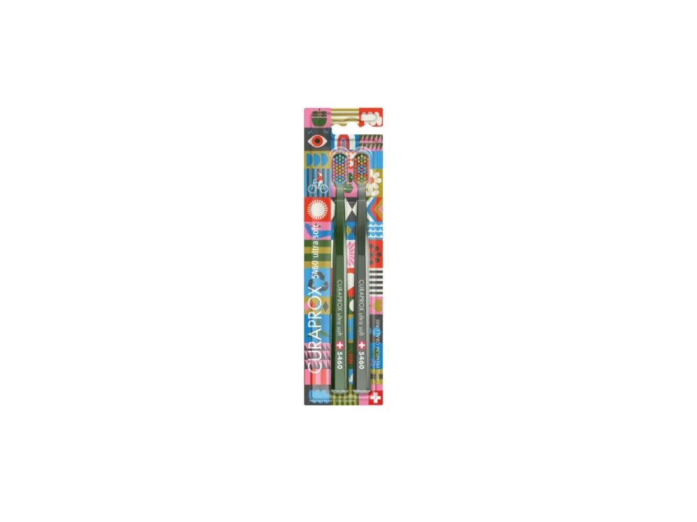 Curaprox Duo Recycled 5460 Ultra Soft Toothbrush Edition 2026, Μαλακή Οδοντόβουρτσα Ενηλίκων, 2τμχ