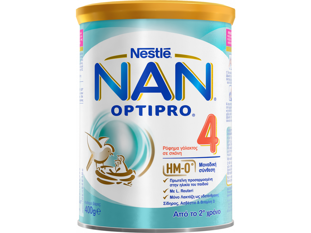 Nestle Nan Optipro 4, Ρόφημα Γάλακτος σε Σκόνη από το Δεύτερο Χρόνο, 400gr