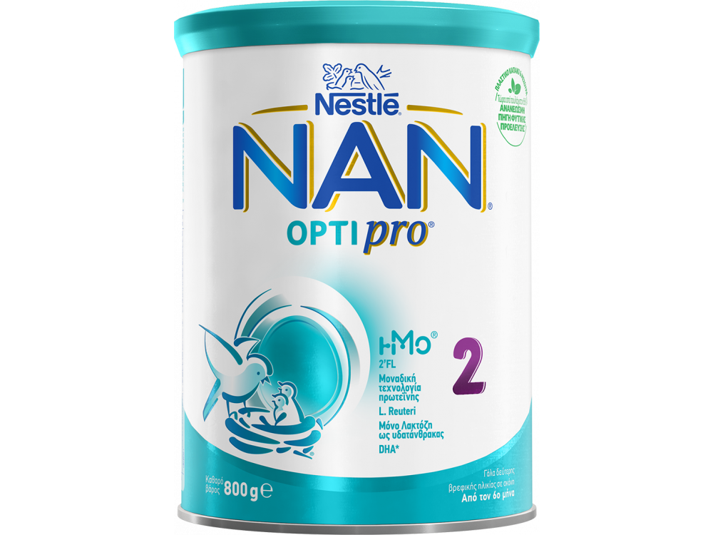 Nestle NAN OptiPro 2, Γάλα 2ης Βρεφικής Ηλικίας με Μοναδικό Μίγμα Πρωτεϊνών, 800gr