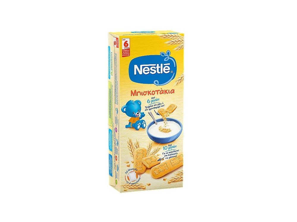 Nestle Βρεφικά Μπισκοτάκια με Βιταμίνες, Σίδηρο & Ασβέστιο 6m+, 180gr