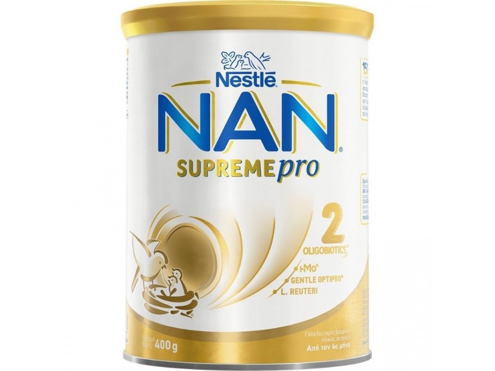 Nestle Nan SupremePro 2, Γάλα 2ης Βρεφικής Ηλικίας σε Σκόνη Από τον 6ο Μήνα, 400gr
