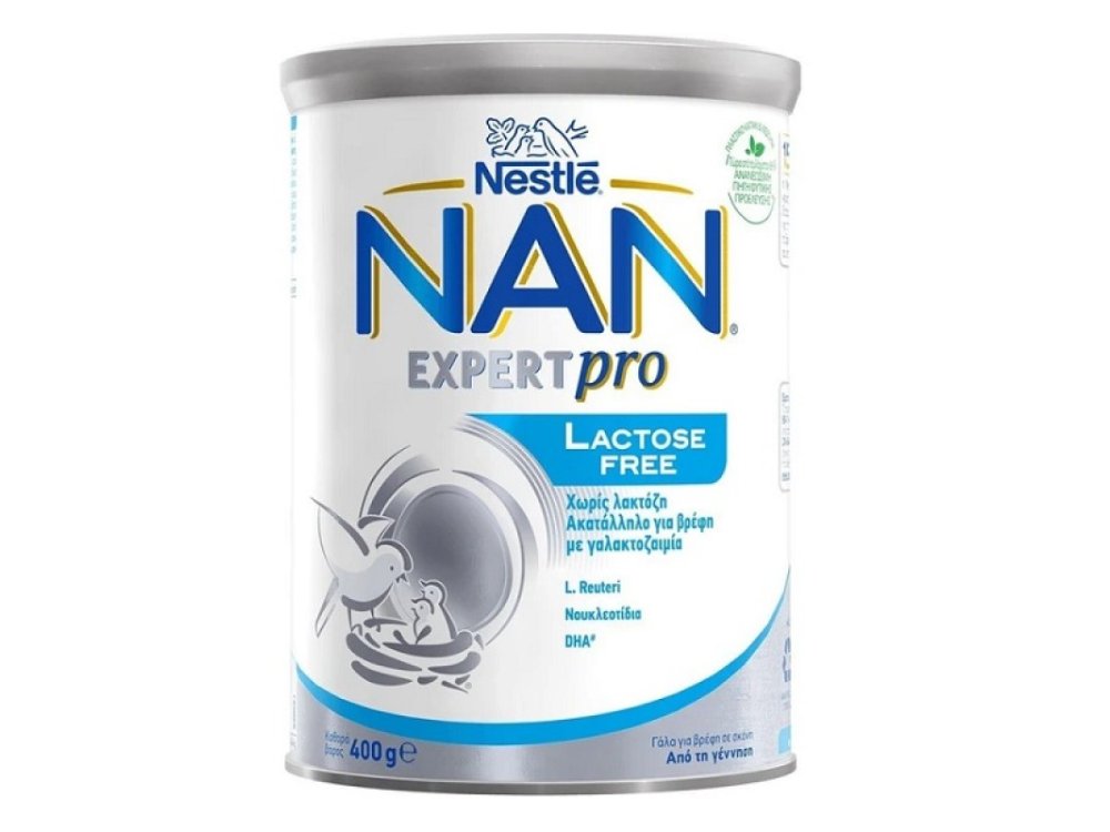 Nestle Nan Expert Pro Lactose Free, Γάλα για Βρέφη με Δυσανεξία στη Λακτόζη, 400gr