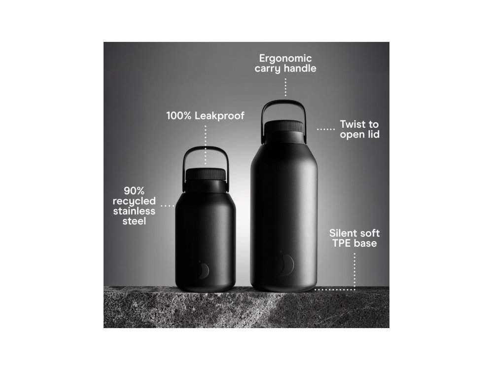 Chillys Big Mouth Abyss, Ανοξείδωτο Μπουκάλι Θερμός Μαύρο Για Υγρά, 4L