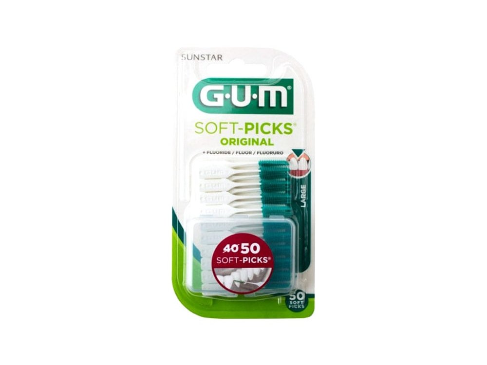 Gum 634 Soft-Picks Original Large Μεσοδόντια Βουρτσάκια 40 + 10 Δώρο, 50τμχ