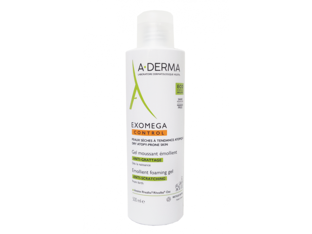 A-derma Exomega Control Emollient Foaming Gel 500ml