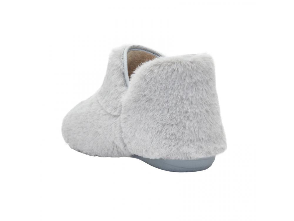 Scholl Molly Bootie L.Grey Γυναικείες Παντόφλες Με Συνθετική Γούνα, No38