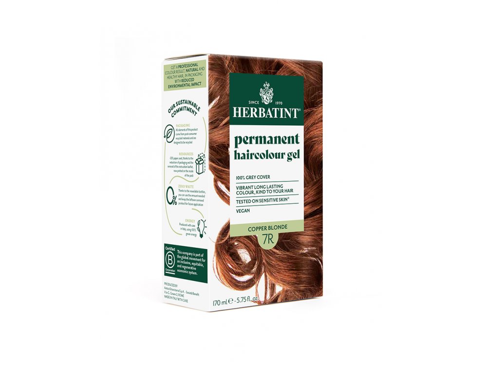 Herbatint Μόνιμη Φυτική Βαφή 7R Ξανθό Χάλκινο, Copper Blonde, 150ml