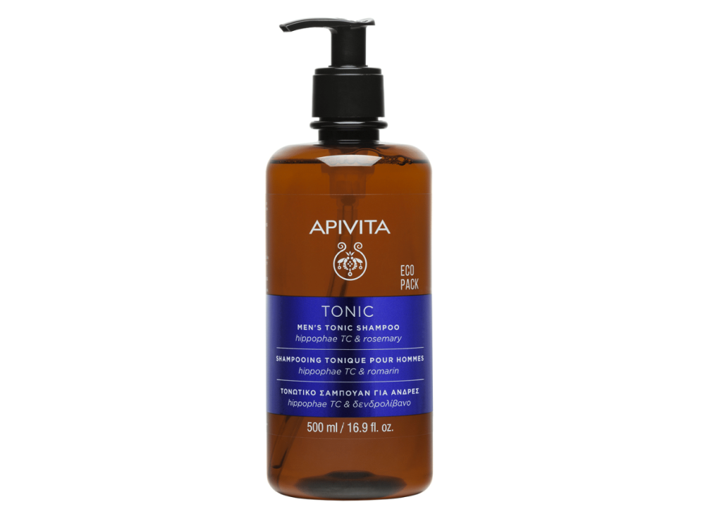 Apivita Eco Pack Men's Tonic Τονωτικό Σαμπουάν Κατα της Τριχόπτωσης με Ιπποφαές, 500ml