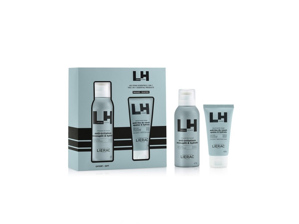 Lierac Homme Promo The 3in1 Essential Products με Βάλσαμο για Μετά το Ξύρισμα & Δώρο Αφρός Ξυρίσματος κατά των Ερεθισμών