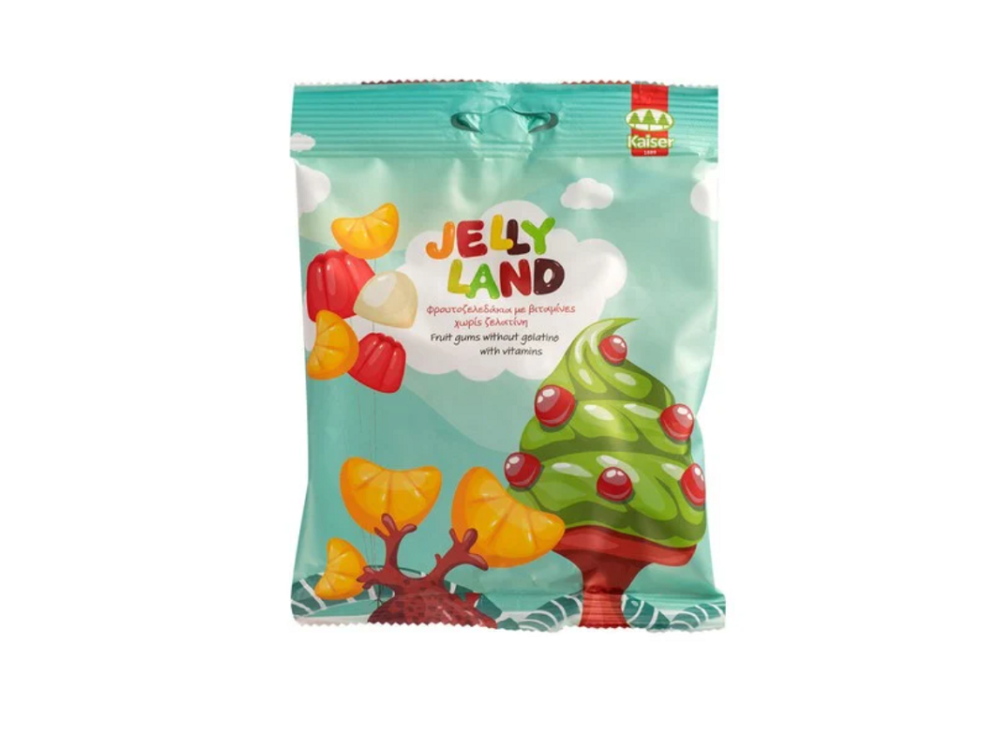 Kaiser Jelly-land Fruit Gums With 10 Vitamins Φρουτοζελεδάκια Με 10 Βιταμίνες, 100gr