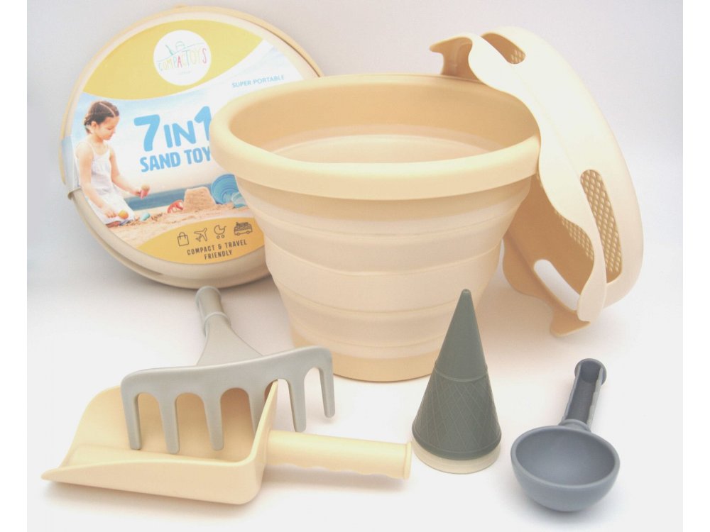 Compactoys 7in1 Sand Toys, Πλήρες Σετ Παιχνιδιών Άμμου, 7τμχ