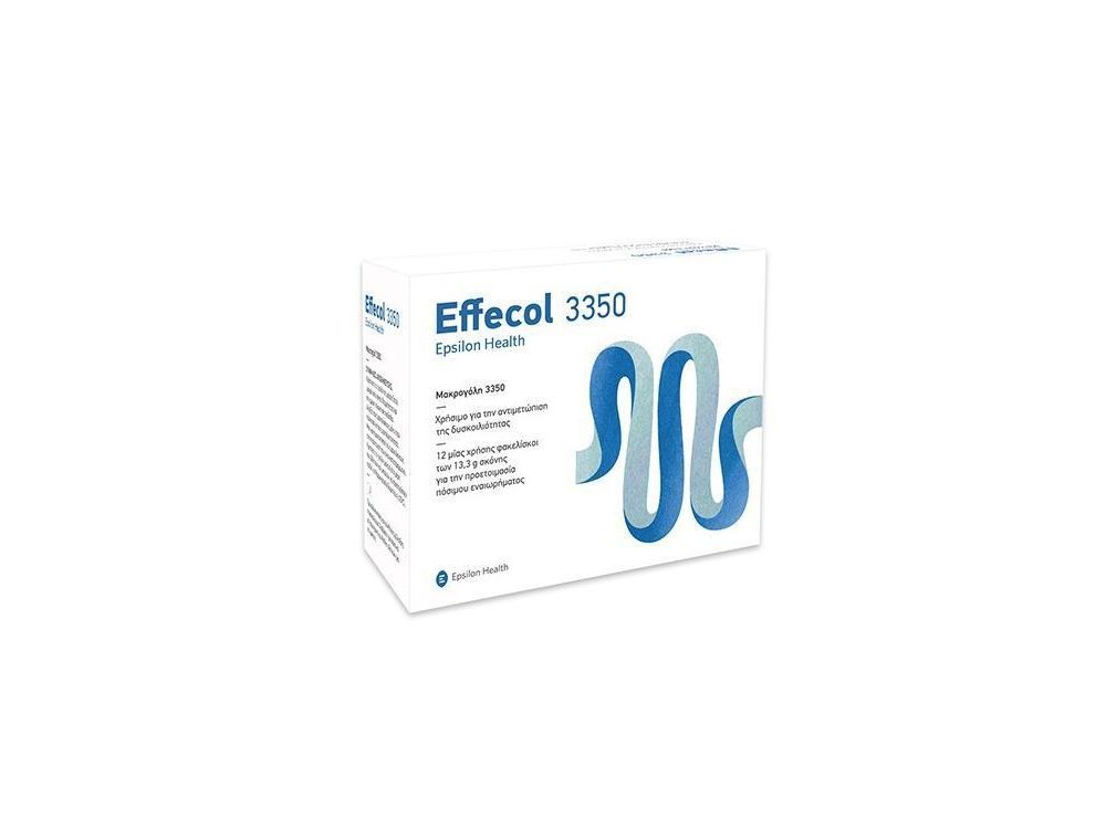 Epsilon Health Effecol 3350 Οσμωτικό Υπακτικό για την Αντιμετώπιση της Περιστασιακής & Χρόνιας Δυσκοιλιότητας, 12 sachets x 13.3gr