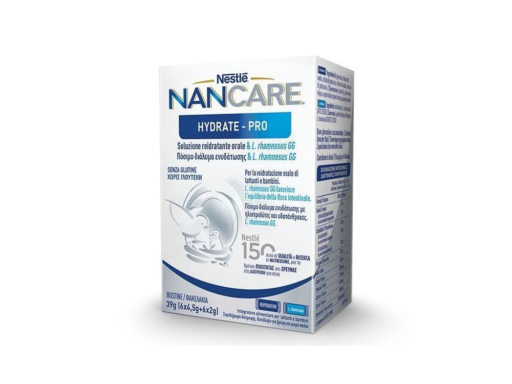 Nestle NanCare Hydrate-Pro Συμπλήρωμα Διατροφής Κατάληλο Για Βρέφη, (10 x 4,5), 39gr