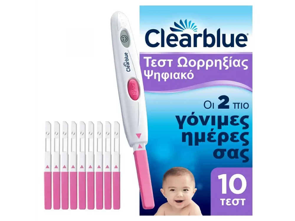 Clearblue Ψηφιακό Διαγνωστικό Τεστ Ωορρηξίας, 10τμχ