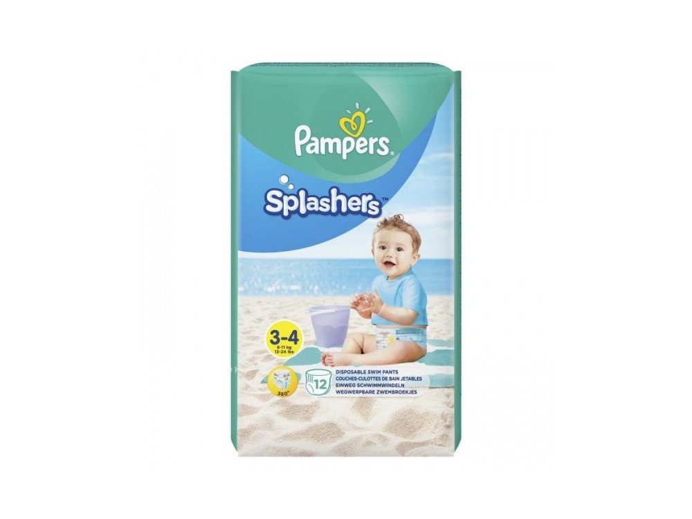 Pampers Splashers Μέγεθος 3-4 (6-11 kg) Πάνες-Μαγιό, 12τμχ