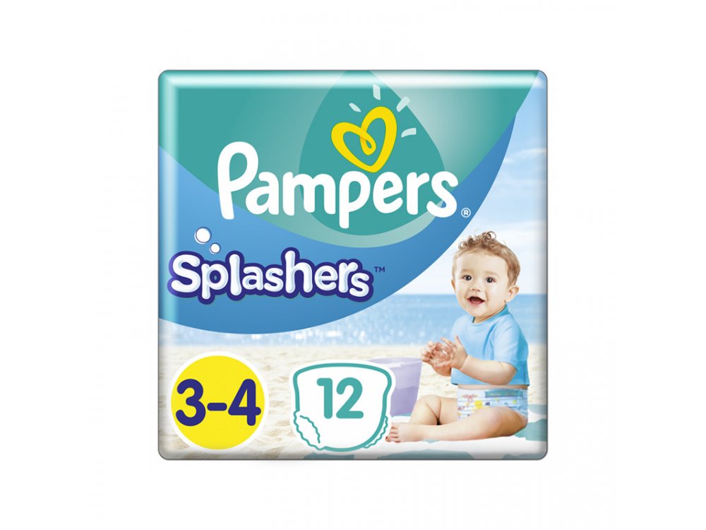Pampers Splashers Μέγεθος 3-4 (6-11 kg) Πάνες-Μαγιό, 12τμχ