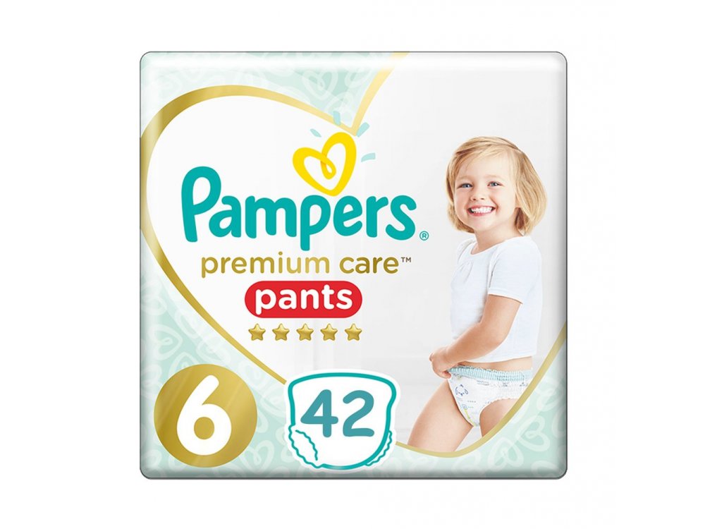 Pampers Premium Care Pants Jumbo Pack No.6 (15kg+) Πάνες Βρακάκι, 42τμχ