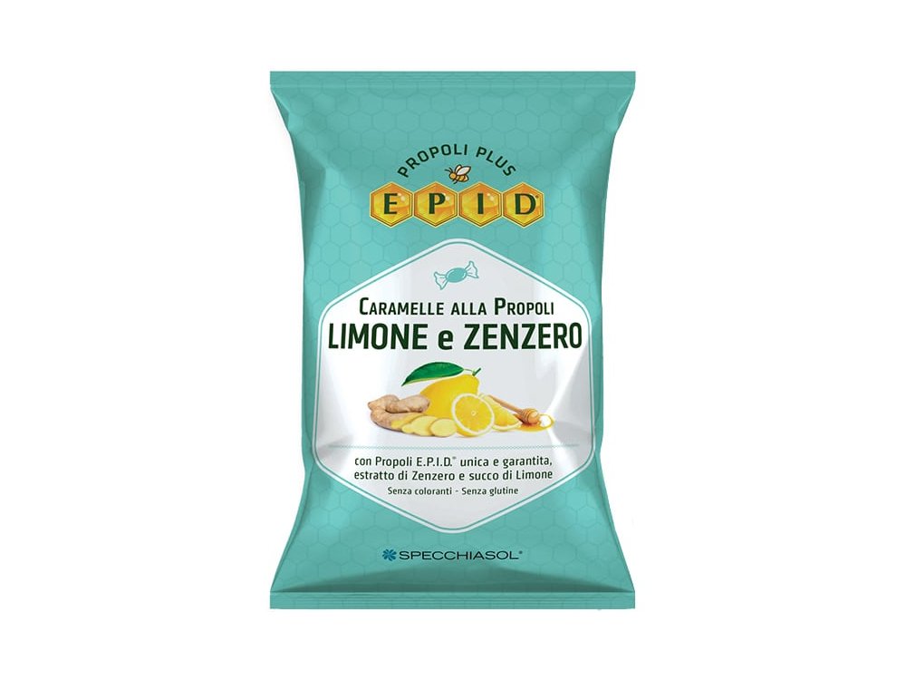 Specchiasol Epid Caramelle Alla Propoli Limone e Zenzero, Καραμέλες για Ερεθισμένο Λαιμό, 67,2gr