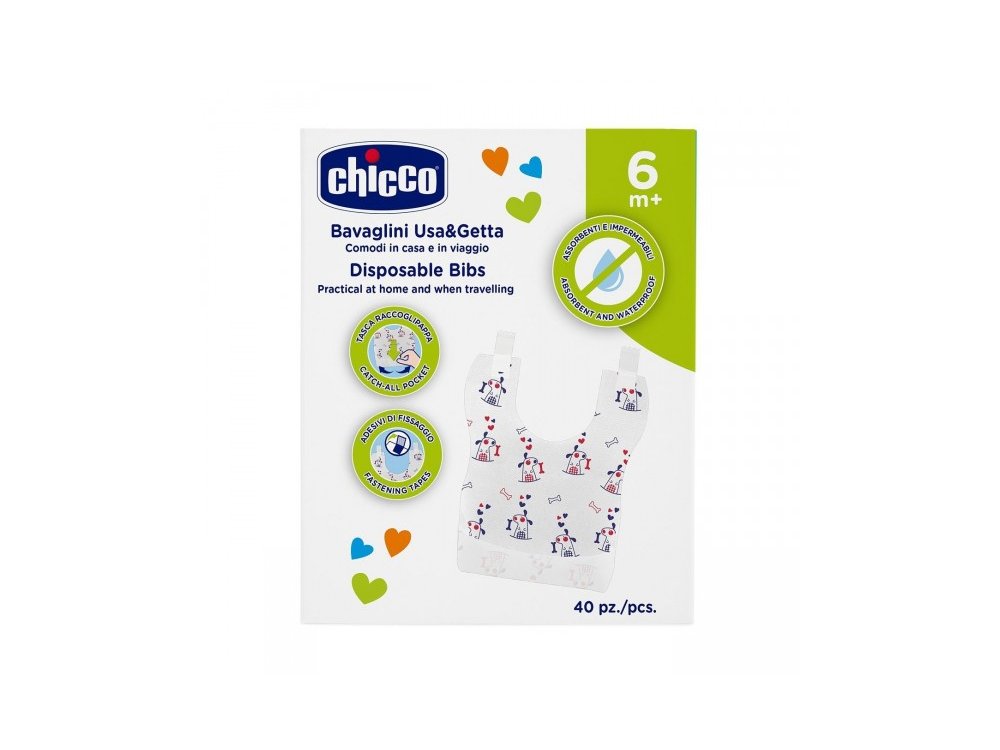 Chicco Τραχήλιες μιας Χρήσης, 40τμχ