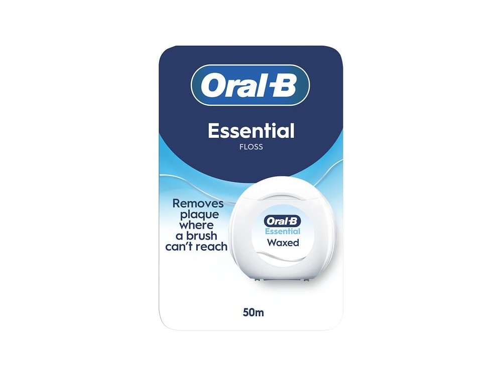 Oral-B Essential Floss Κηρωμένο Οδοντικό Νήμα Χωρίς Γεύση, 50m