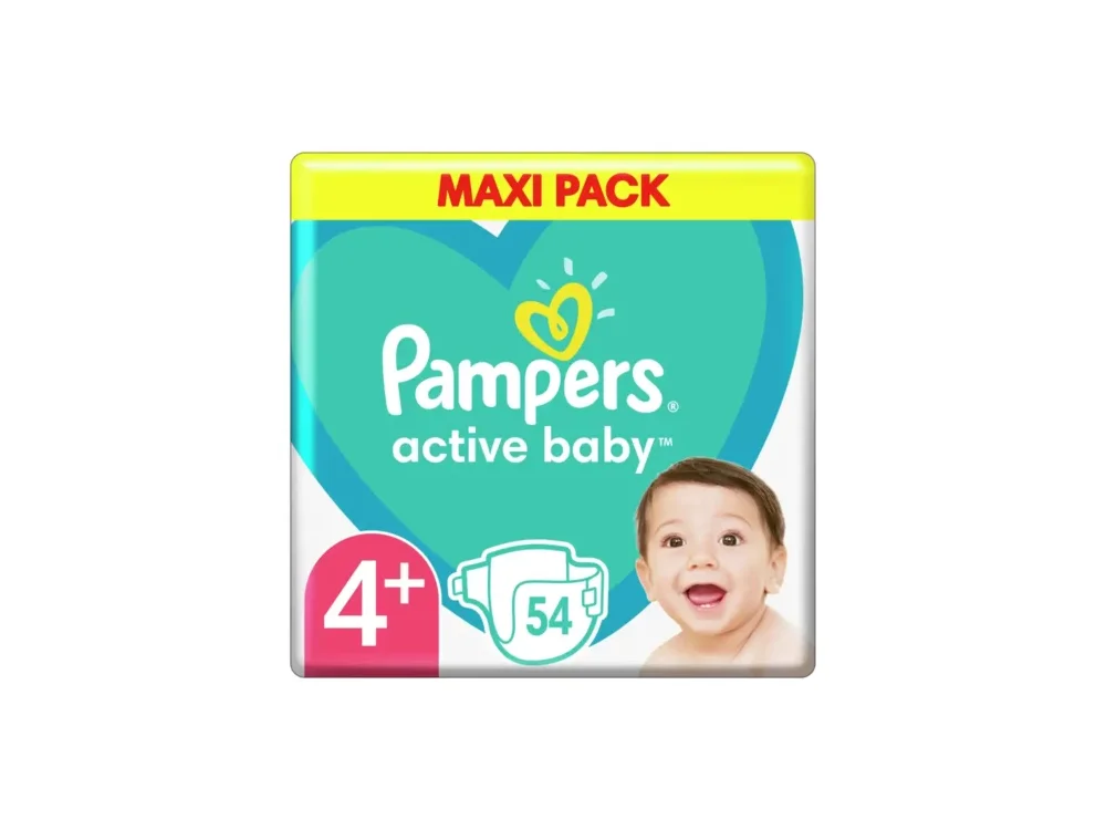 Pampers Active Baby Πάνες Maxi Pack Μέγεθος 4 (10-15 kg), 54τμχ