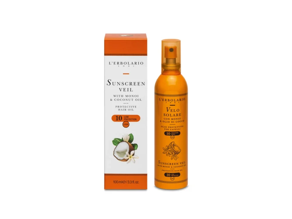 L' Erbolario Sun Spray with Monoi & Coconut Oil Αντηλιακό λάδι για τα μαλλιά SPF10, 100ml