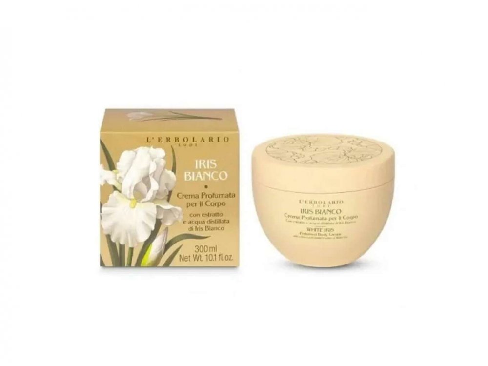 L'erbolario Iris Bianco Perfumed Body Cream, Αρωματική Κρέμα Σώματος, 300ml