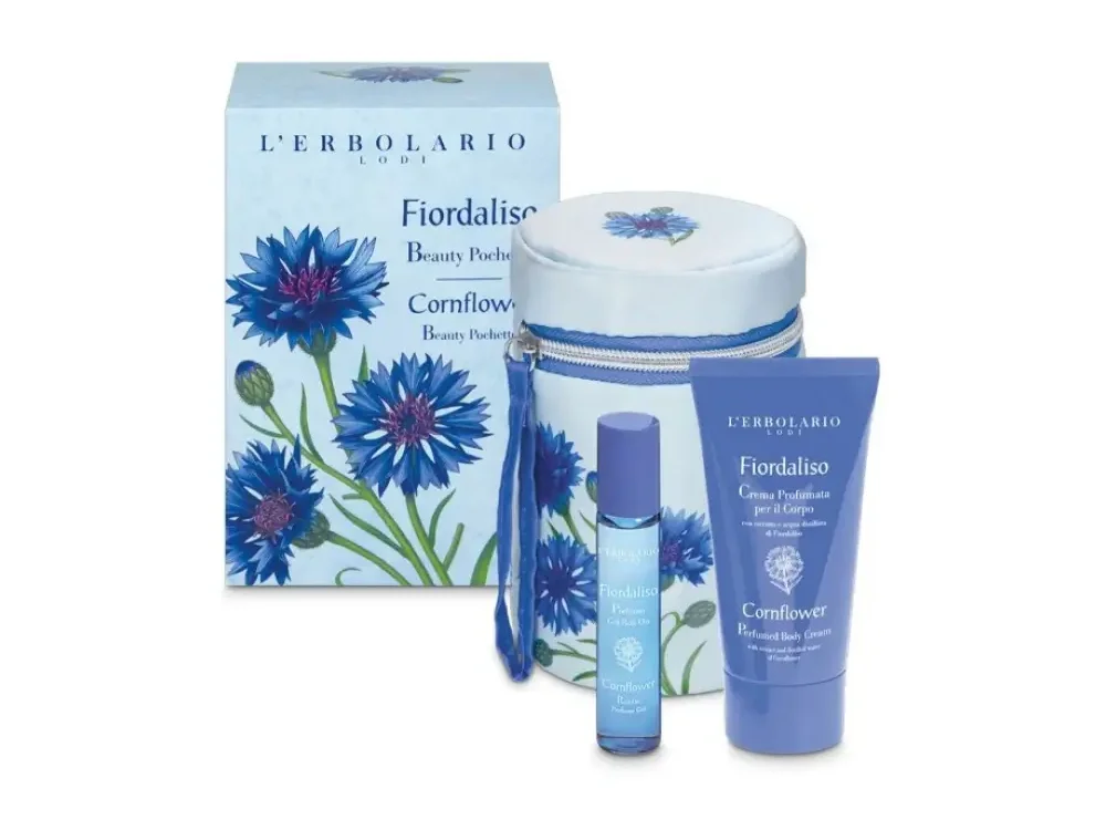 L'erbolario Fiordaliso Beauty Pochette, Άρωμα Fiordaliso Roll On Gel, 15ml & Κρέμα σώματος, 75ml, 1σετ