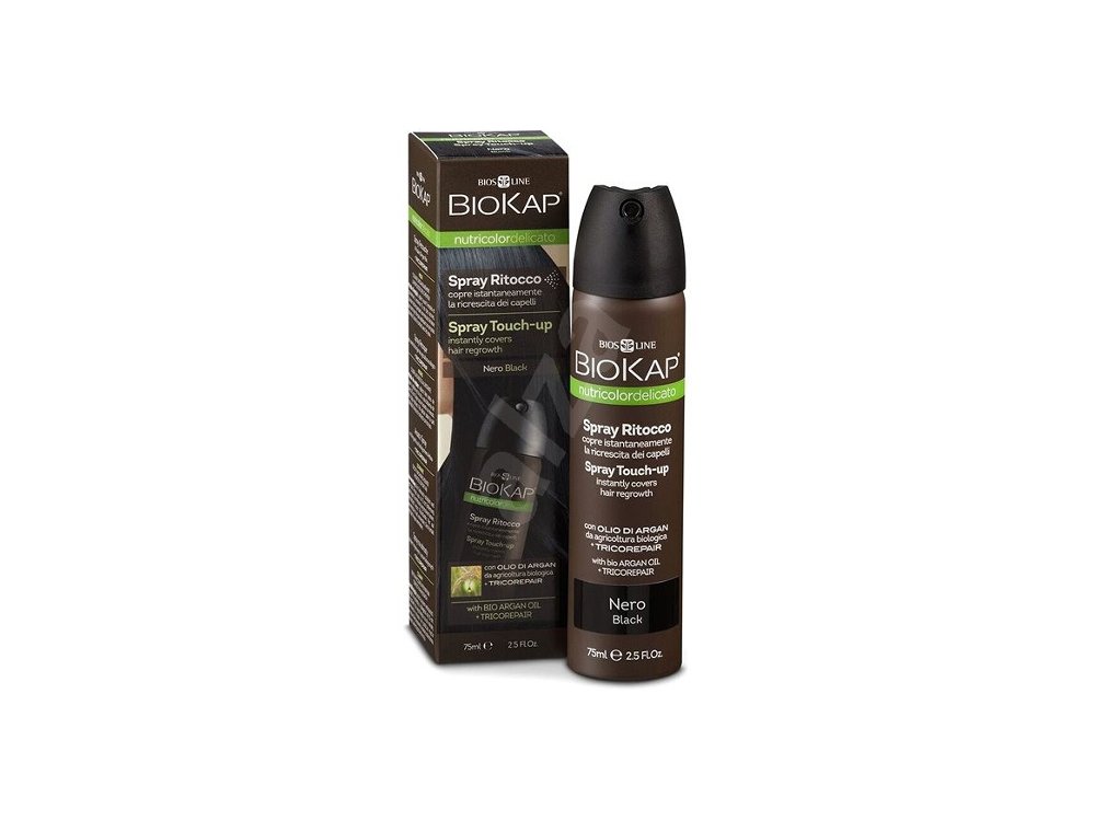 Biokap Nutricolor Delicato Spray Touch-Up Black Εκνέφωμα για την κάλυψη της Ρίζας, 75ml