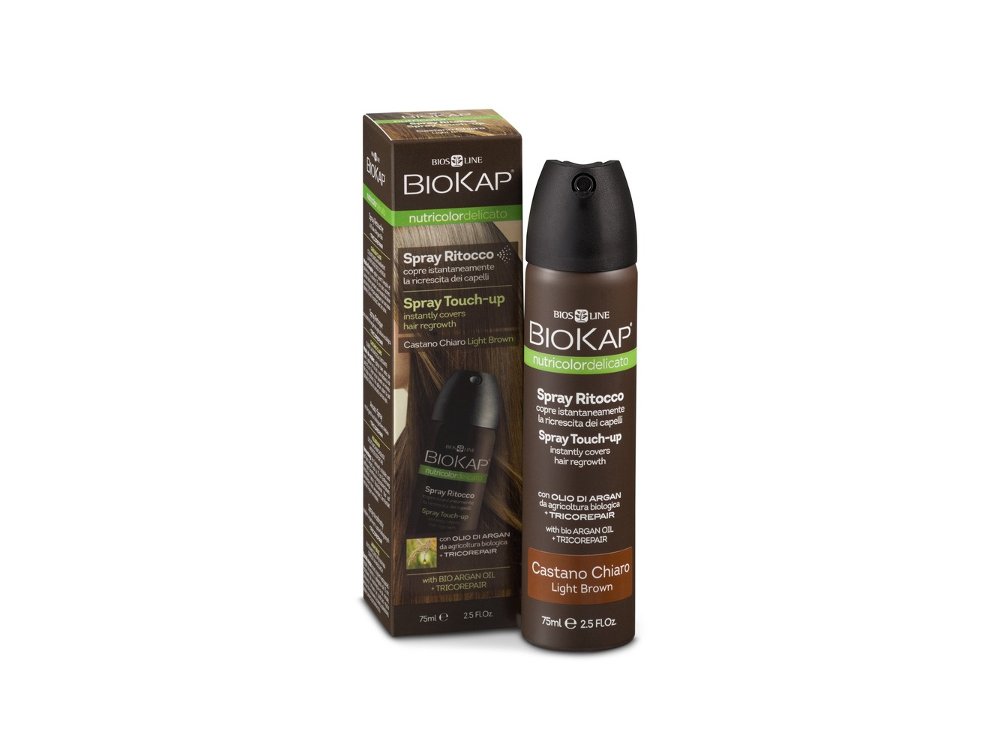 Biokap Nutricolor Delicato Spray Touch-up Castano Chiaro/Light Brown/Καστανό ανοιχτό 75ml (Εκνέφωμα για την κάλυψη της ρίζας)