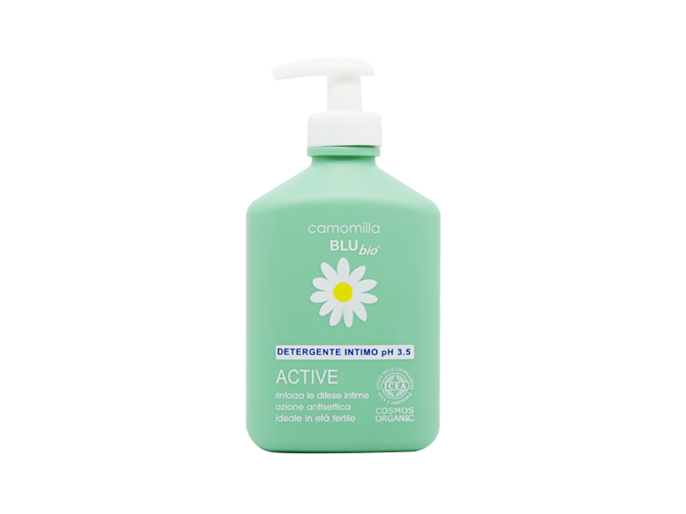 Camomilla Blu Active Bio Intimate Wash, Υγρό Καθαρισμού Eυαίσθητης Περιοχής pH3.5, 300ml