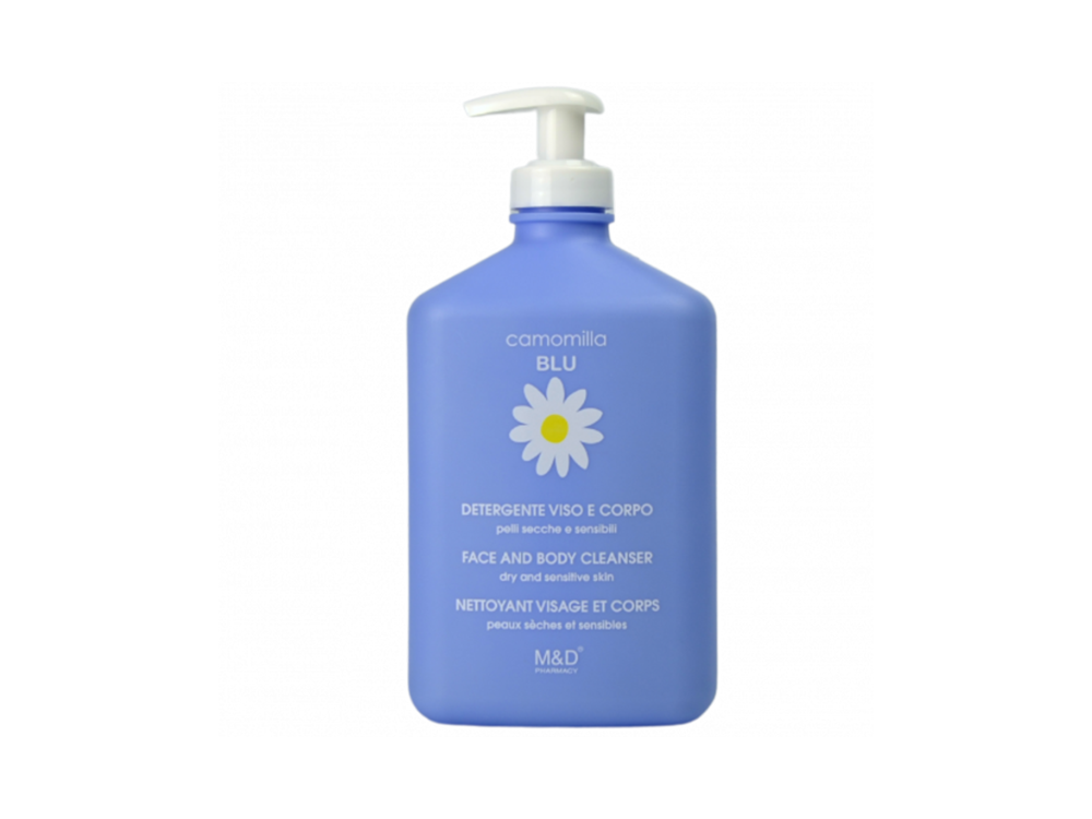 Camomilla Blu Face & Body Cleanser, Υγρό Καθαρισμού Προσώπου & Σώματος για Ξηρή & Ευαίσθητη Επιδερμίδα, 500ml