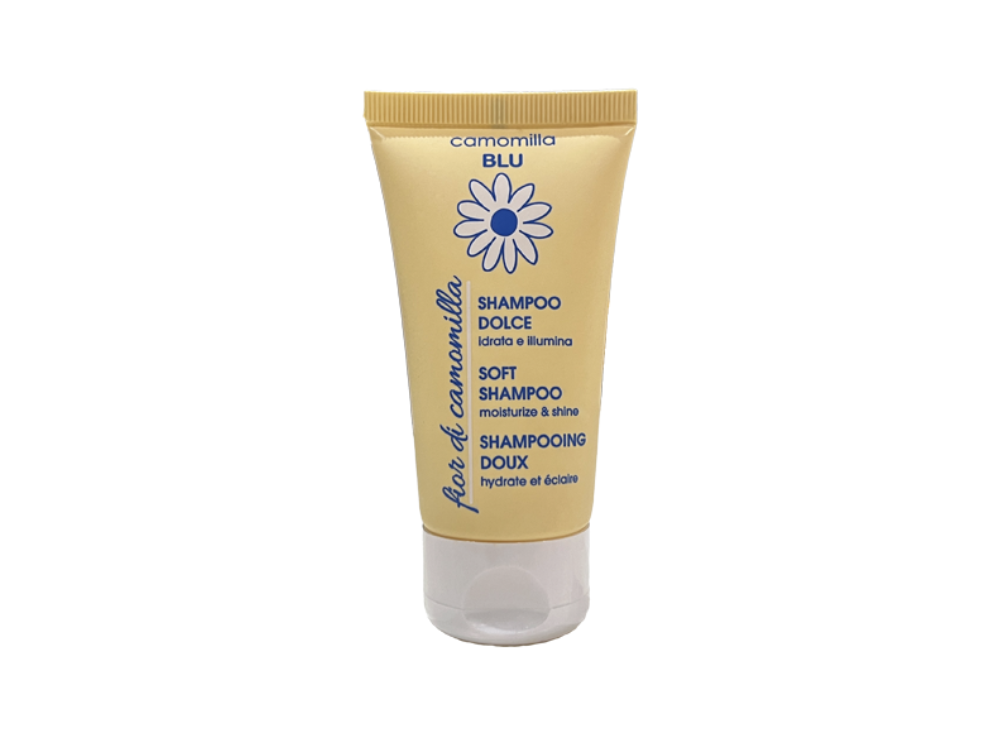 Camomilla Blu Fior di Camomilla Soft Shampoo, Απαλό Σαμπουάν Mαλλιών για Eνυδάτωση & Λάμψη, 50ml